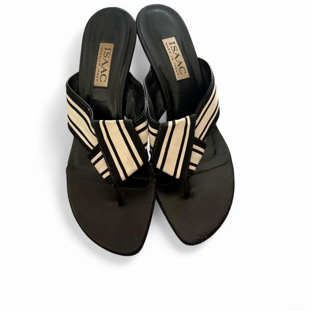 Black and Cream Women's Kitten Heels